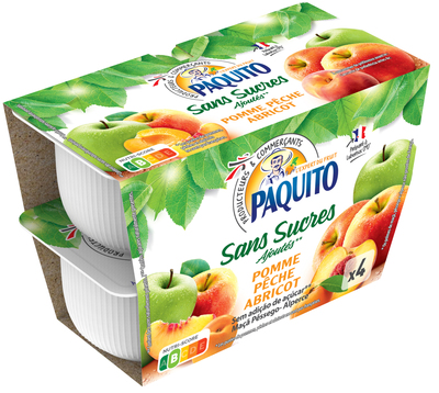 Paquito - Purée pomme pêche abricot sans sucre ajouté