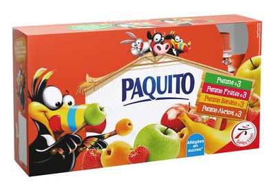 Paquito - Assortiment de gourdes de compotes allégées