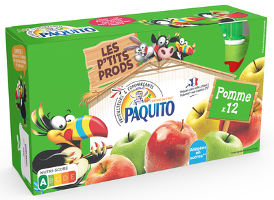 Paquito - Gourdes de purée de pommes allégées en sucre