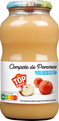 Top Budget - Compote de pomme allégée en sucres