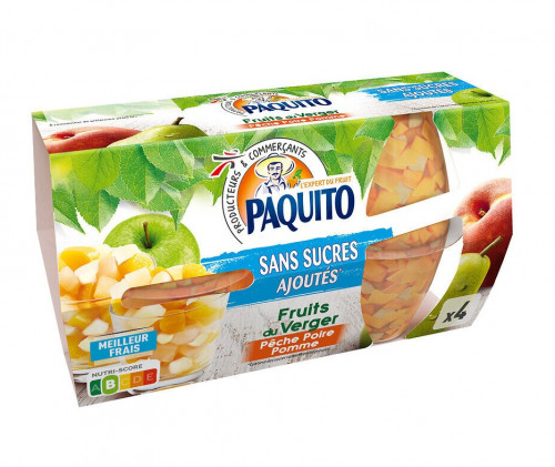 Paquito - Fruits au sirop mélange fruits du verger X4