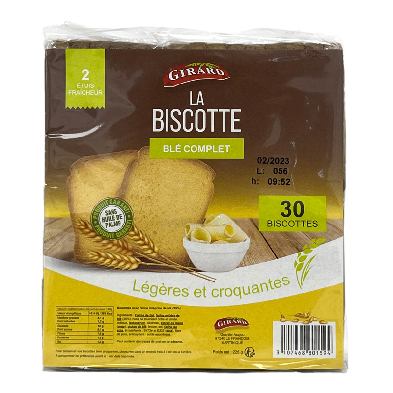 Girard - Biscottes complètes