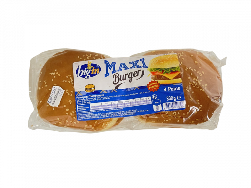 Big'in - Maxi pains burger x4 330g