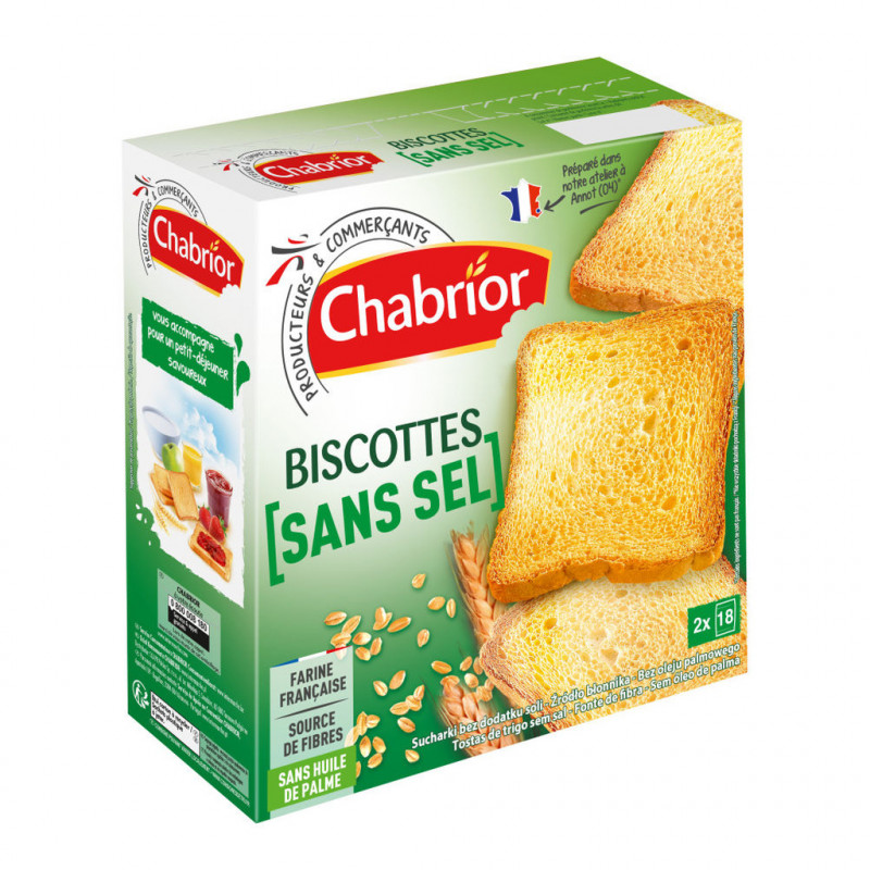 Chabrior - Biscottes sans sel 300g