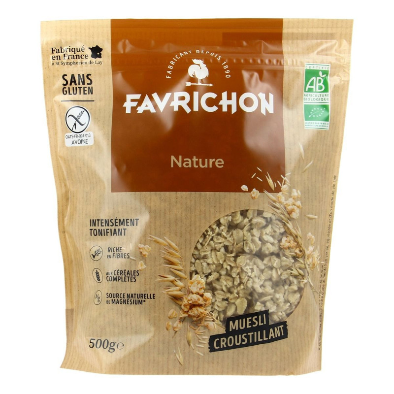 Favrichon - Muesli Nature Sans Gluten 500G Bio