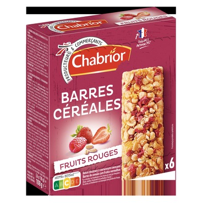 Chabrior - Barres de céréales au fruits rouges