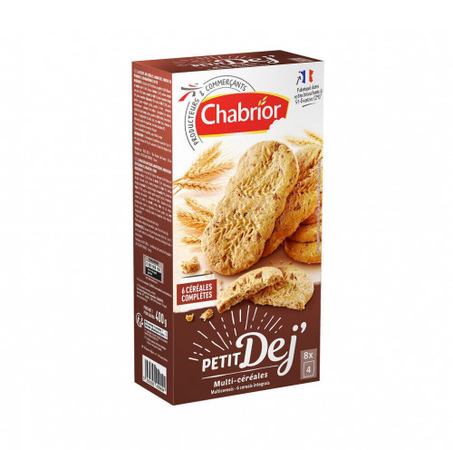 Chabrior - Biscuits petit déjeuner multi céréal 400g