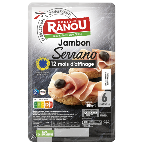 Monique Ranou - Jambon Serrano 12 mois d'affinage