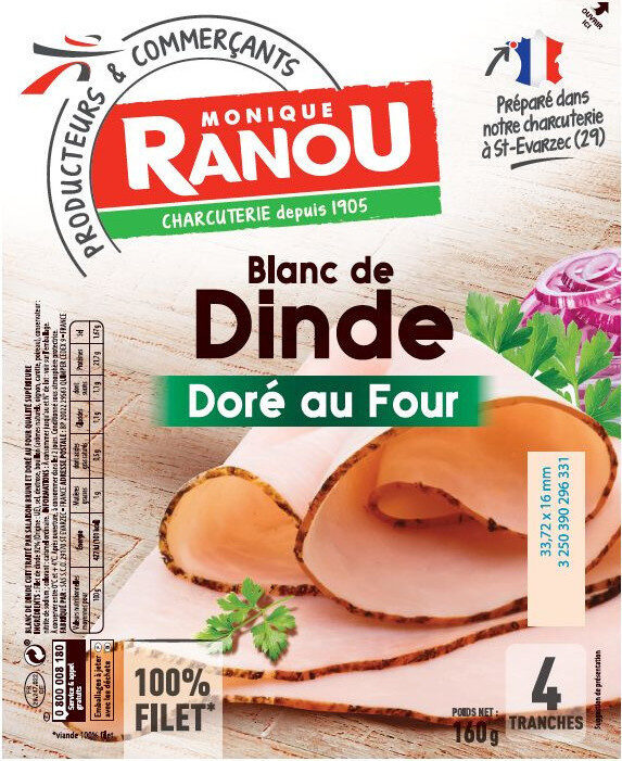 Monique Ranou - Tranches de dinde doré x4