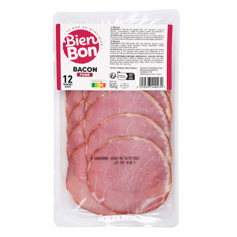 Bien Bon - Bacon fumé x12