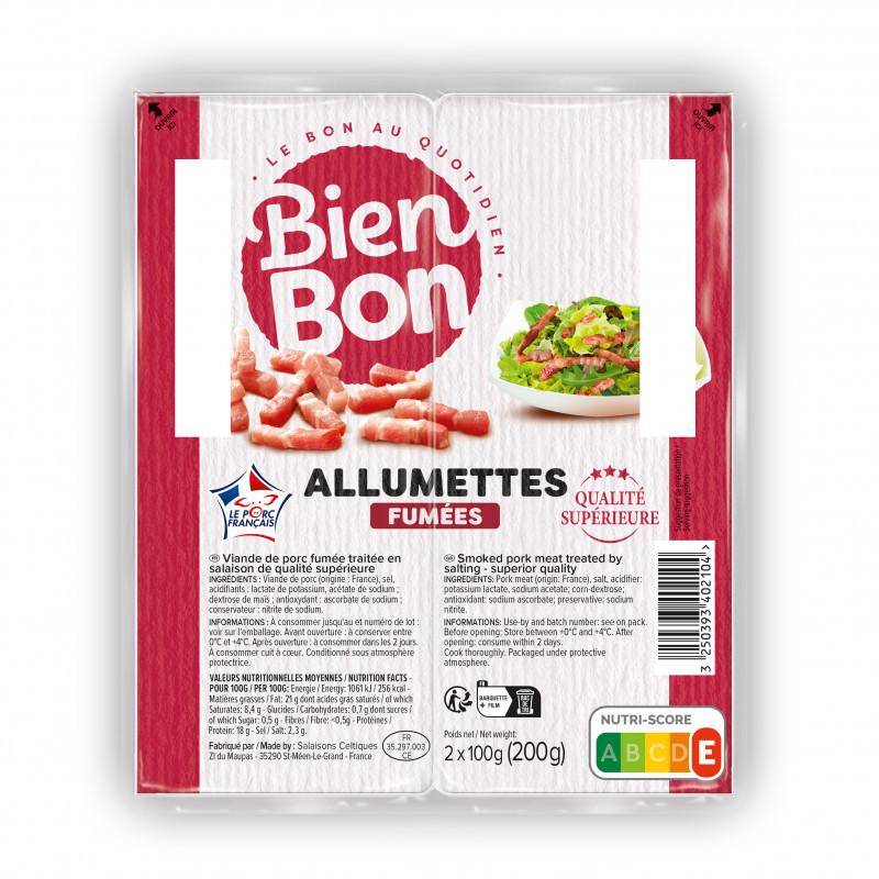 Bien Bon - Allumettes de porc fumées 2x100g