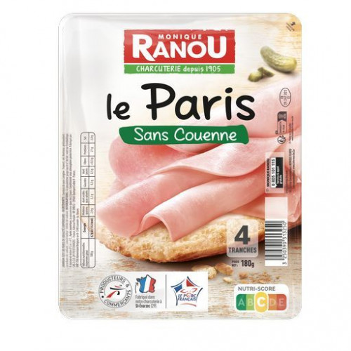 Monique Ranou - Jambon le Paris sans couenne 180g