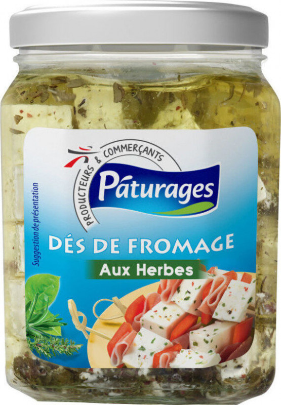 Dés de fromage aux herbes