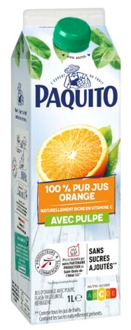 Paquito - 100% pur jus pressé orange avec pulpe