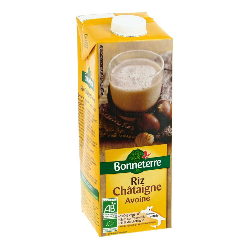 Bonneterre - Boisson riz châtaigne avoine 1L Bio