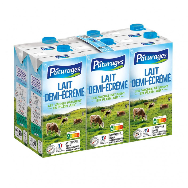 Pâturages - Lait demi-écrémé