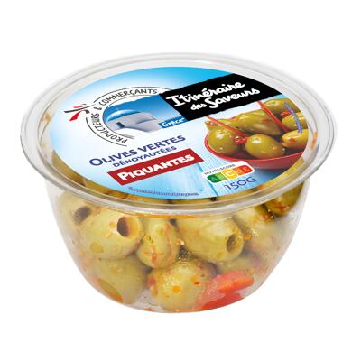 Olives dénoyautées piquantes