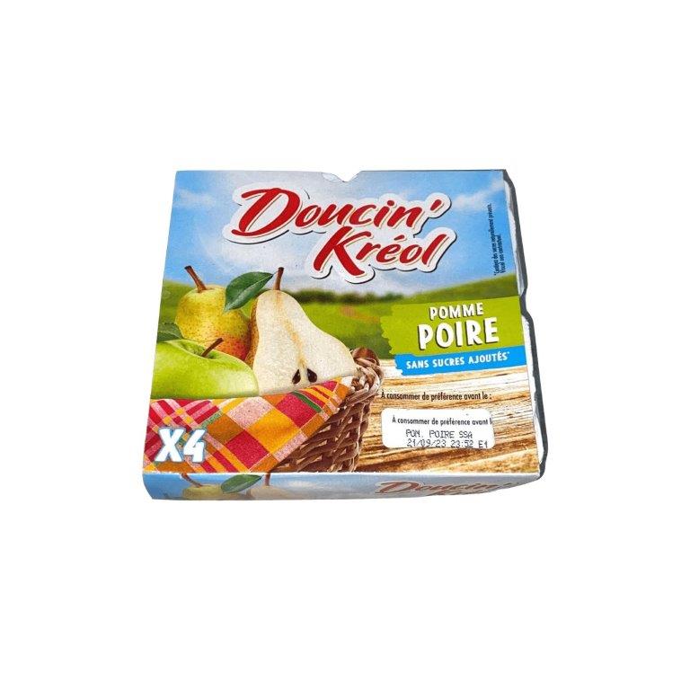 Doucin' Kreol - Compote pomme poire Sans sucre ajouté