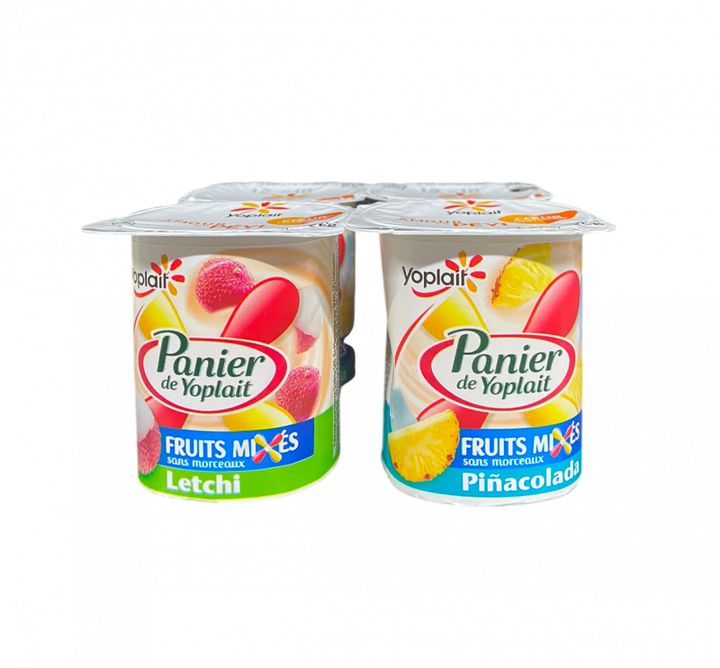 Yoplait - Yaourts mixés pina colada et letchi x4
