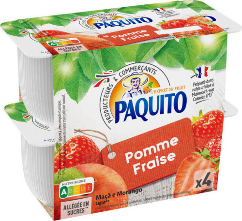 Paquito - Compotes pomme/fraise 4x100g