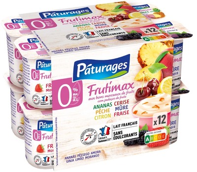 Pâturages - Spécialité laitière Frutimax 0% MG aux fruits