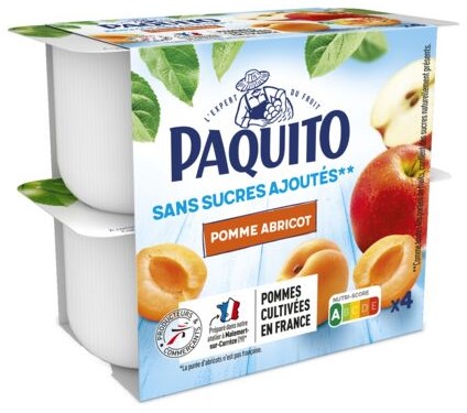 Paquito - Purée pommes abricots sans sucres ajoutés