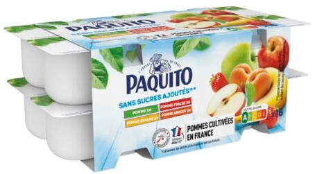 Paquito - Purée de pomme-banane-fraise-abricot