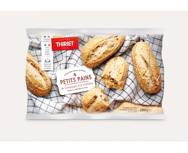 Thiriet - 4 petits pains compagne aux céréales 200g