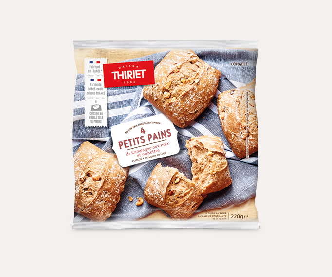 Thiriet - 4 petits pains noix noisette 220g