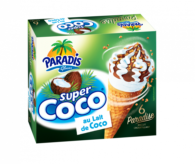 Paradis Glaces - Cônes glacés Super coco