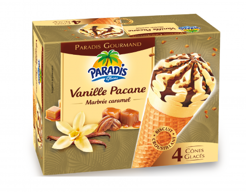 Paradis Glaces - Cônes glacés vanille-pacane