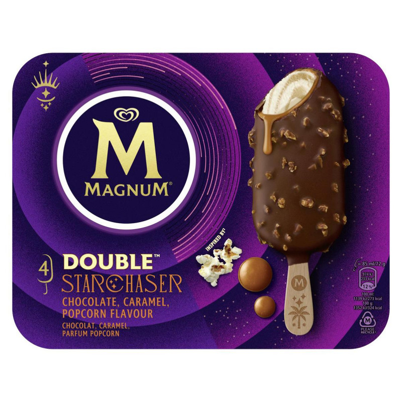 Magnum - Bâtonnets chocolat, caramel et popcorn
