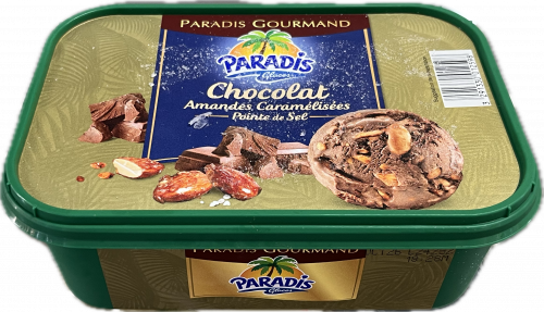 Paradis glaces - Glace choco/amande caramélisées/pointe de sel