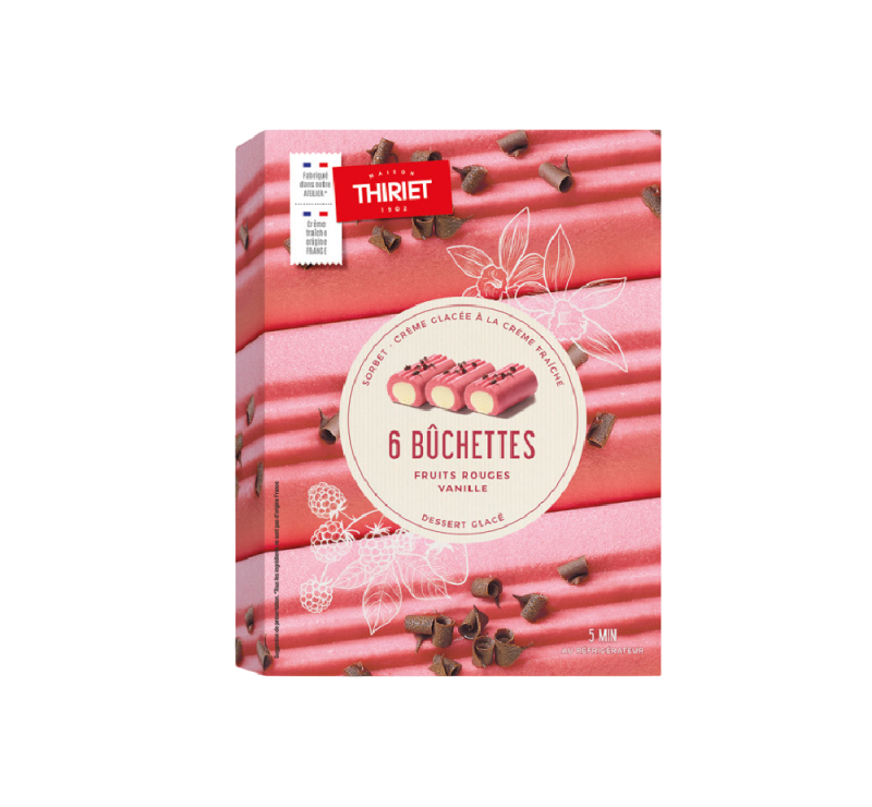 Thiriet - 6 Bûchettes fruits rouges/ vanille