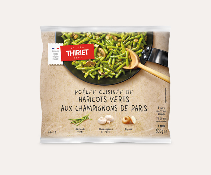 Thiriet - Poêlée cuisinée de haricot vert aux champignons 600g