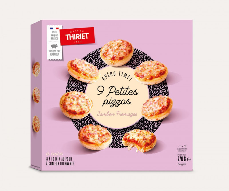Thiriet - 9 petites pizzas jambon fromages