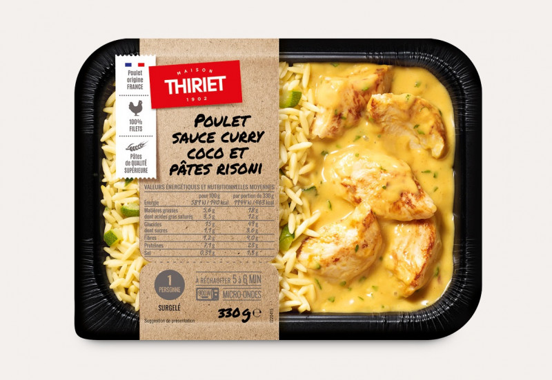 Thiriet - Poulet sauce curry coco et pâtes risoni