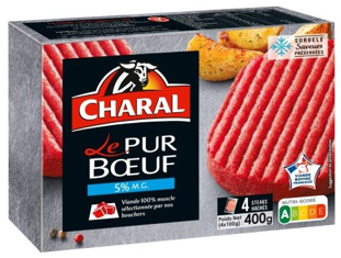 Charal - Steak pur bœuf 5%MG X4