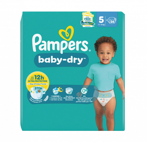 Pampers - Couches Baby-Dry T5 X26