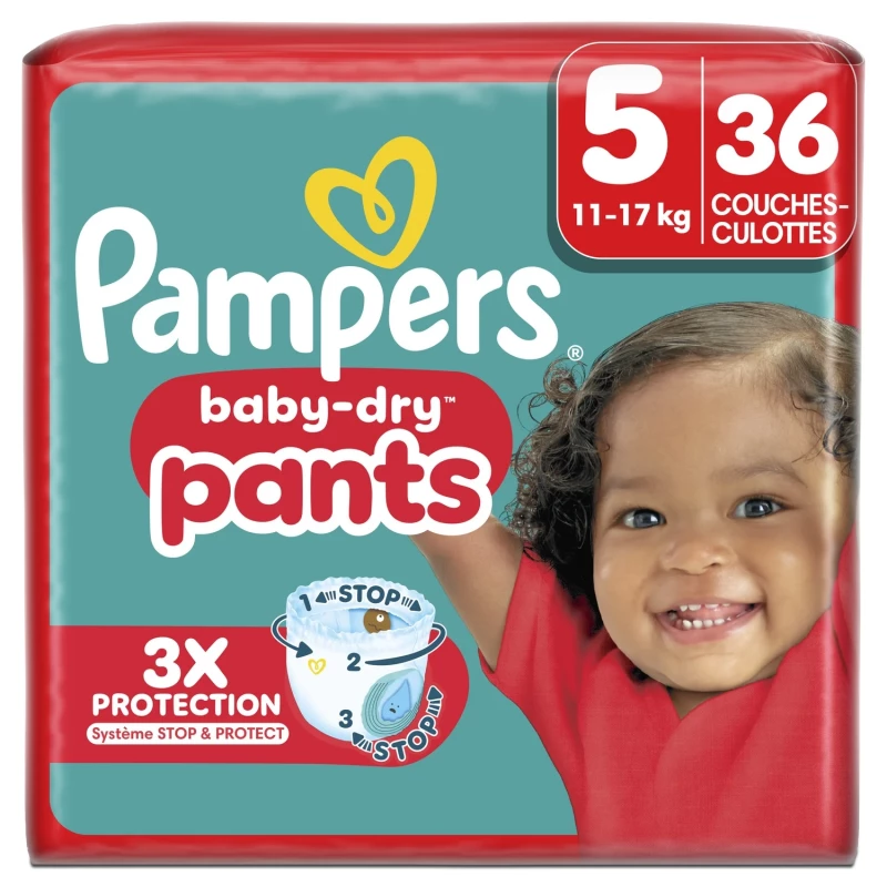Pampers - Couches baby-dry pants T5 x36