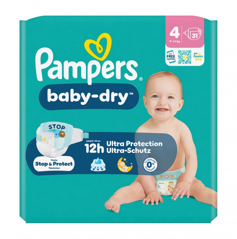 Pampers - Couches baby-dry T4  x31