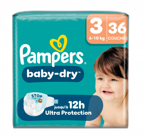 Pampers - Couches baby-dry T3 X36