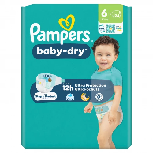Pampers - Couches baby-dry T6 X24