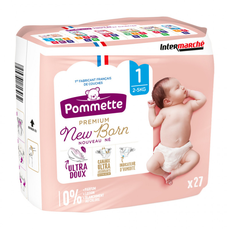 Pommette - Couches premium nouveau né T1 x27
