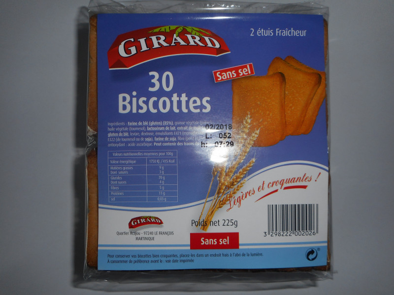 Girard - Biscottes sans sel