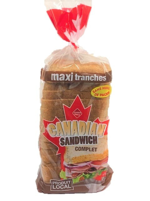 Leader Price - Pain Canadian sandwich complet