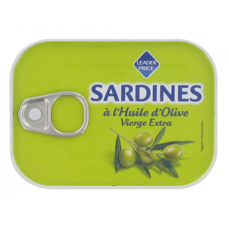 Leader Price - Sardines à l'huile d'olive vierge extra
