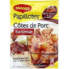Maggi - Papillotes côtes de porc barbecue
