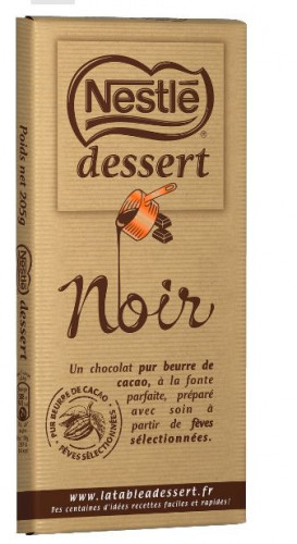 Nestlé - Tablette chocolat noir dessert