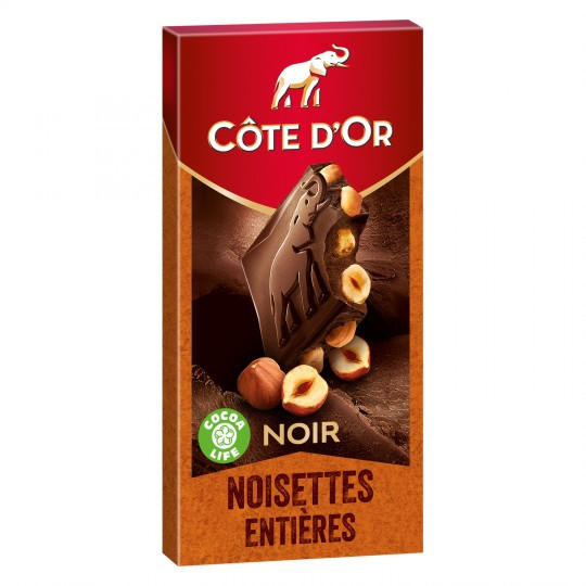 Côte d'Or - Tablette chocolat noir 46% noisettes entières